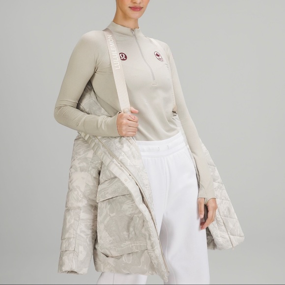 Lululemon Down Jacket in Maple Metamorphosis Light Natural Multi Size 8 - Picture 6 of 14